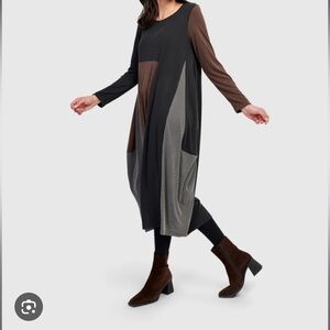 Elegant Alembika Color Block Dress